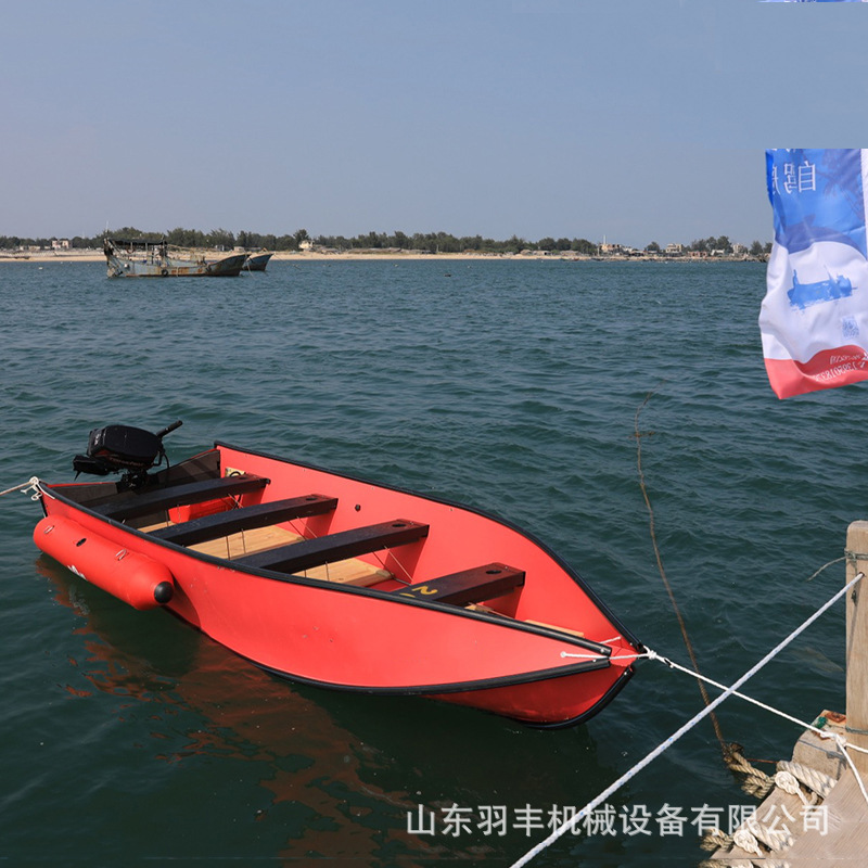 Fire Kayak Entry-Level Foldableing Boat Lightweight Portable Canoe Flood Prevention Easy Assembly Assault Boat Red