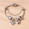 63#YCB480 Bear Angel's Wing Pendant