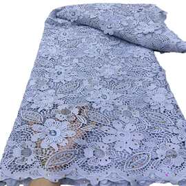 NEW外贸非洲烫大钻水溶蕾丝面料Diamond high-end African fabric