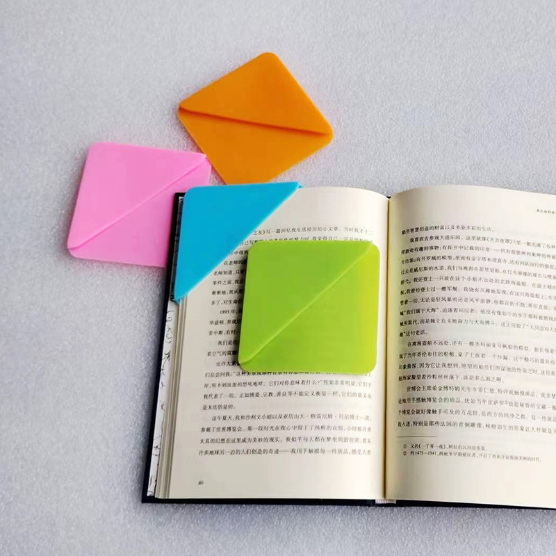 Marcador de silicona simple libro esquina signo para amigos estudiante decorativo libro páginas práctico artístico colorido papelería