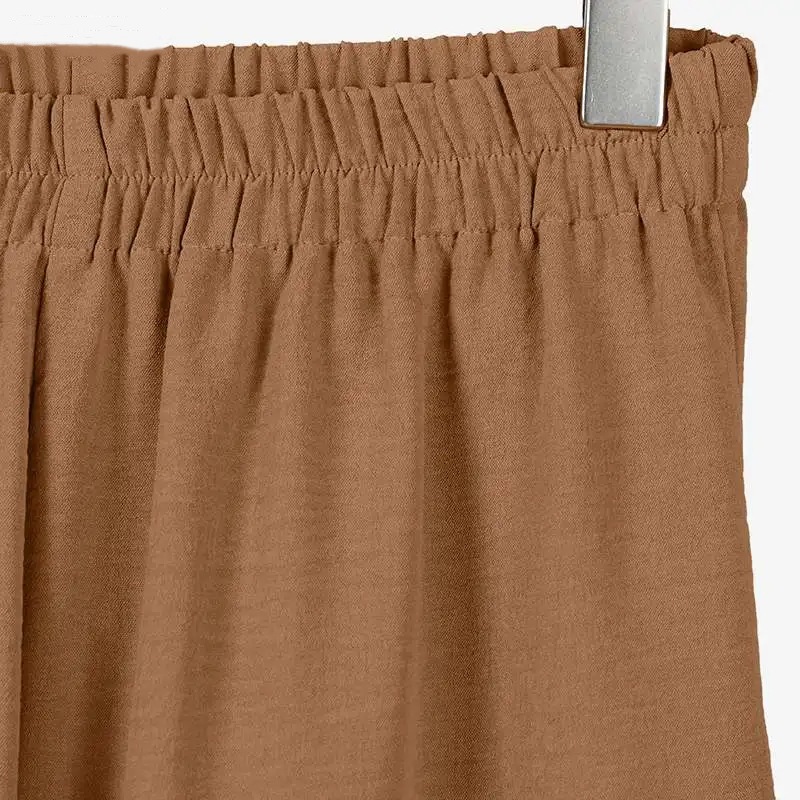 Damenbekleidung, einfarbig, unregelmäßiges langes Hemd, Oberteil, weites Bein, Hose, Robe_voghion.com