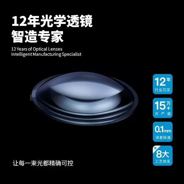 大功率100MM光学COB路灯透镜 工矿灯/钓鱼灯 可设计镀膜