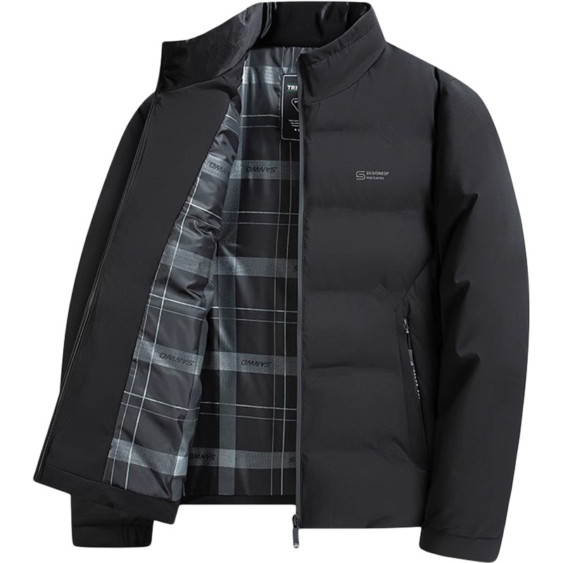 Transfronterizo corto invierno hombre ocio chaqueta de algodón grueso de mediana edad padre vestido chaqueta de invierno chaqueta de algodón