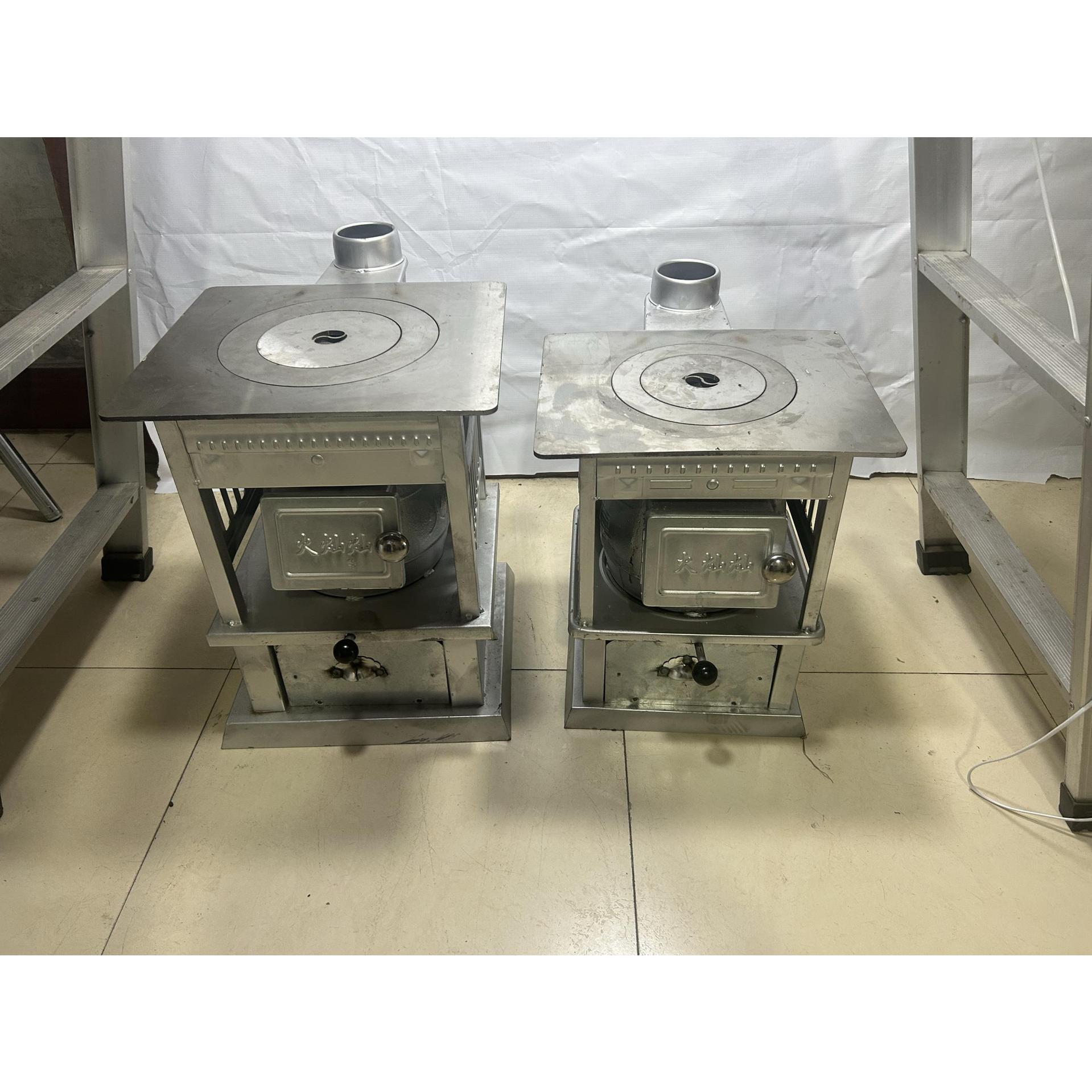 不锈钢桌面取暖炉室内柴煤两用烤火炉铸铁炉老式煤炉炮弹炉憋气炉