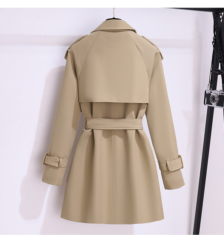 Women's Coat British Style Khaki Blazer For Autumn And Spring_voghion.com