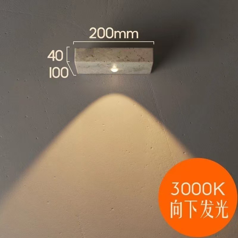 Lámpara de pared de piedra de la cueva de Huangxi, dormitorio, cabecera de la cama, hotel residencial, atmósfera interior, pasillo, control de iluminación avanzado
