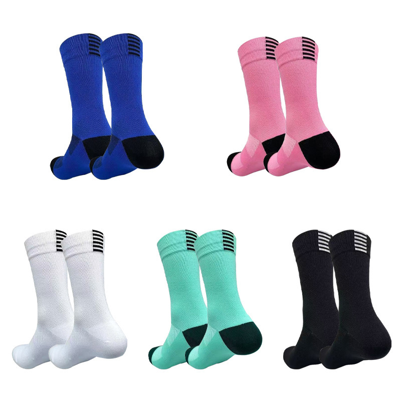 Amazon Professional Sports Socks Men's Four Seasons Outdoor Running Anti-Slip Mesh Breathable Anti-Slip Mid-Tube Cycling Socks