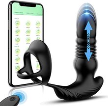 新品伸縮肛塞震動無線充電遙控女性情趣用品 后庭自慰器成人用品