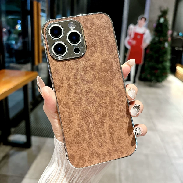 Electroplated leopard brown