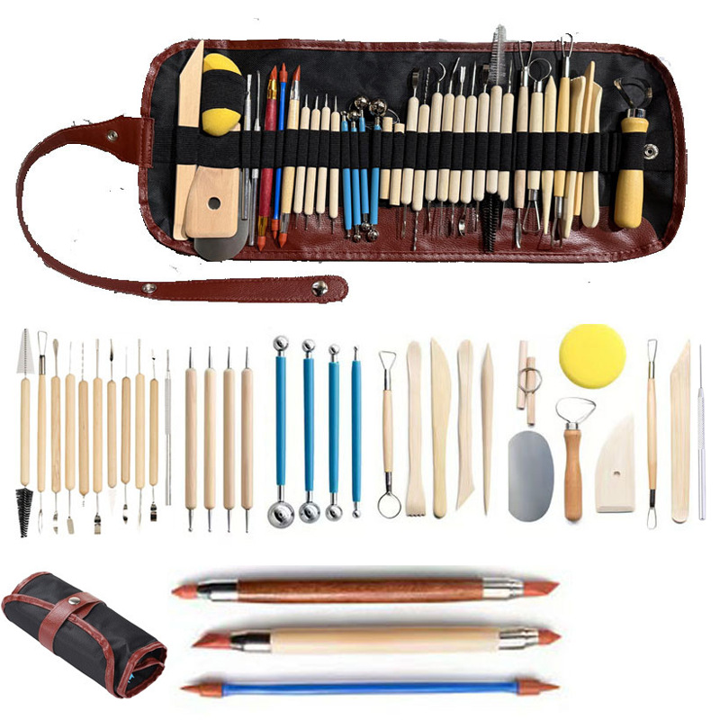 점토 도구 36[B]개 세트/연필 가방 스타일