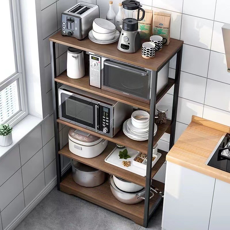 Kitchen Storage Rack Floor Multi-layer Oven Microwave Oven Supplies Household Multi-functional Cooker Storage Rack