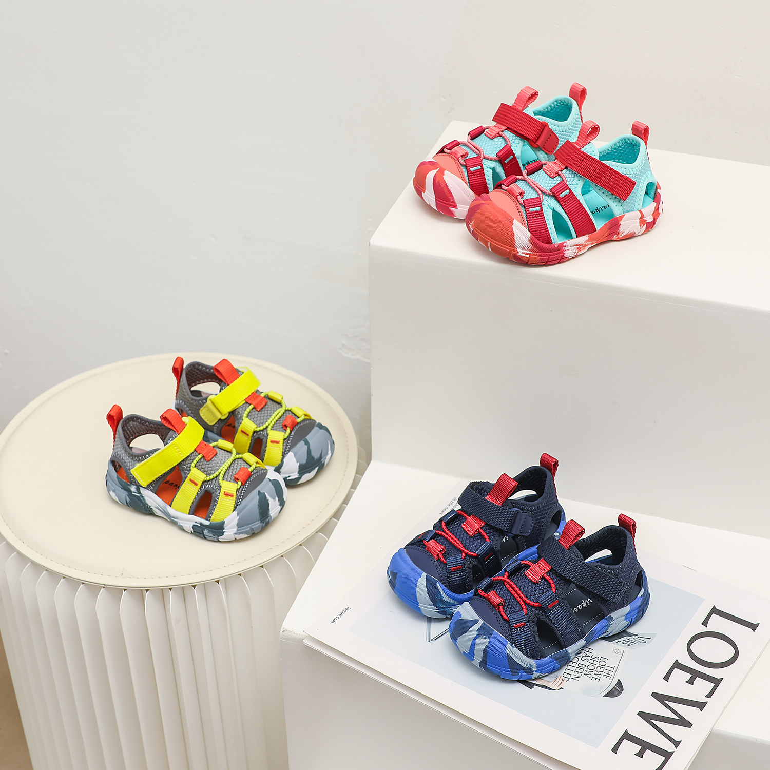 Children's Sandals Summer New Outdoor Boys' Wading Shoes Baotou Non-Slip Soft Bottom Baby Shoes Girls' River Tracing Shoes