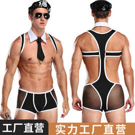 2023年新款男士警察制服套装男款角色扮演小鲜肉套装