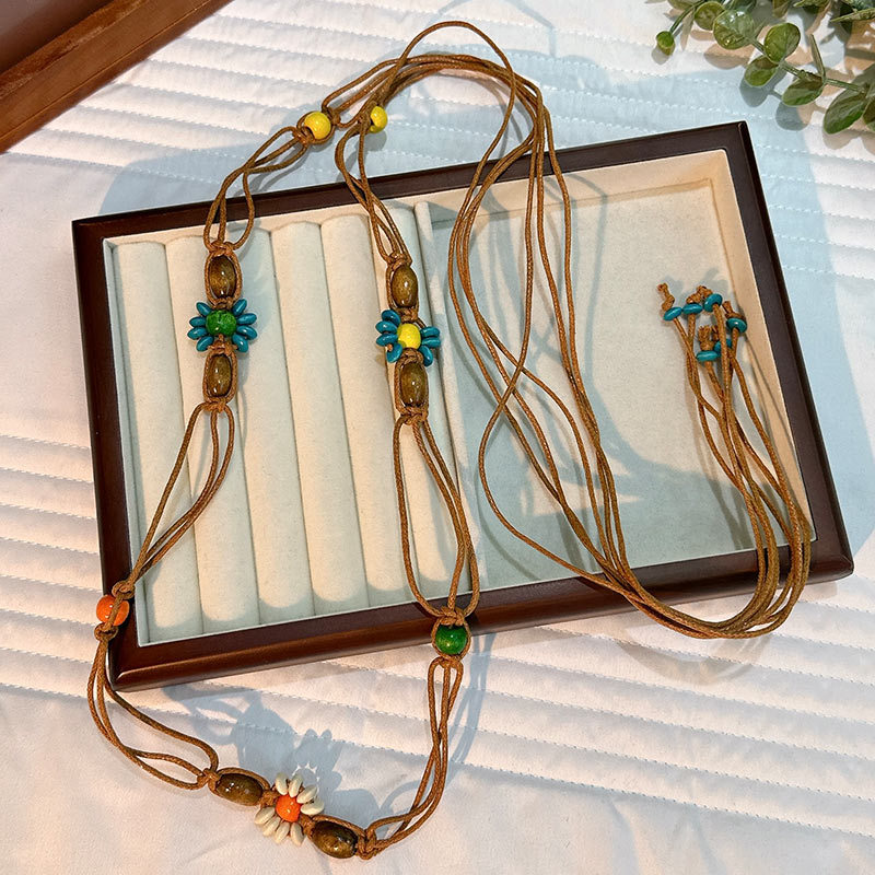 Cuerda de la cintura popular Bohemia tejida cuerda de cáñamo cadena de la cintura cinturón delgado vestido del todo-fósforo de las mujeres joyería transfronteriza al por mayor