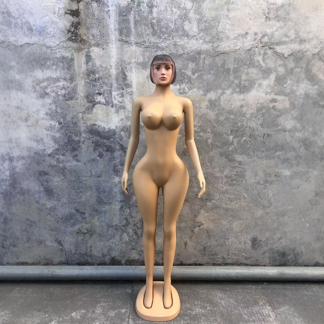 Maniquí de exhibición de escaparate de tienda de ropa, modelo curvilíneo BBL, talla grande europea y americana, busto grande, glúteos grandes, tono de piel, cuerpo completo, modelo femenino