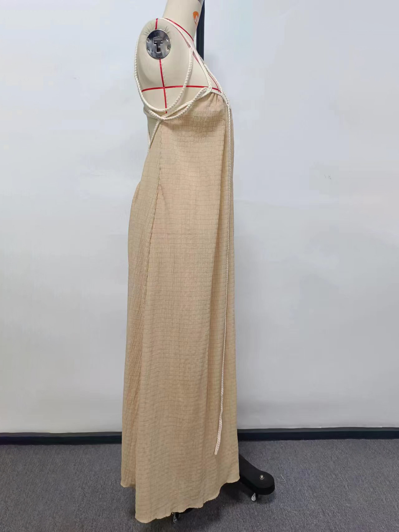 Women's Regular Dress Casual Classic Style Halter Neck Sleeveless Solid Color Maxi Long Dress Daily display picture 3