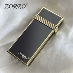 Zorro Inflatable Z723 Gold Lighter Gold Belt Alloy Open Flame Grinding Wheel Manufacturer Wholesale Factory Metal