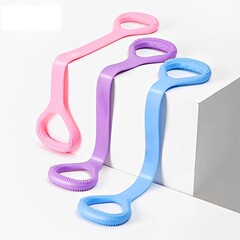 エイト字型エクササイズバンド、背中開きフィットネス、女性用ストレッチバンド、弾性バンド、トレーニング器具、肩開き、美背、ヨガハンドル