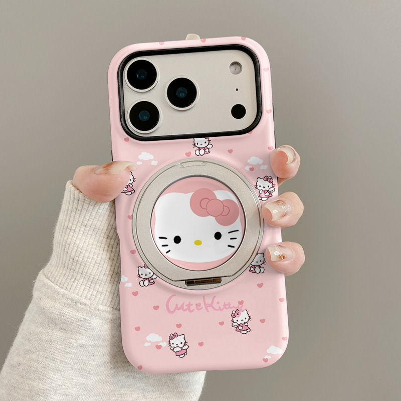 Pink Cat Film 2-in-1 Phone Case with 360 Stand is suitable for Apple 17, Huawei, Xiaomi, and Oppo protective cases Pink Cat Film 2-in-1 Phone Case with 360 Stand is suitable for Apple 17, Huawei, Xiaomi, and Oppo protective cases
