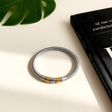 跨境电商欧美钛钢手链轻奢高级感不锈钢男女生情侣手链一件代发