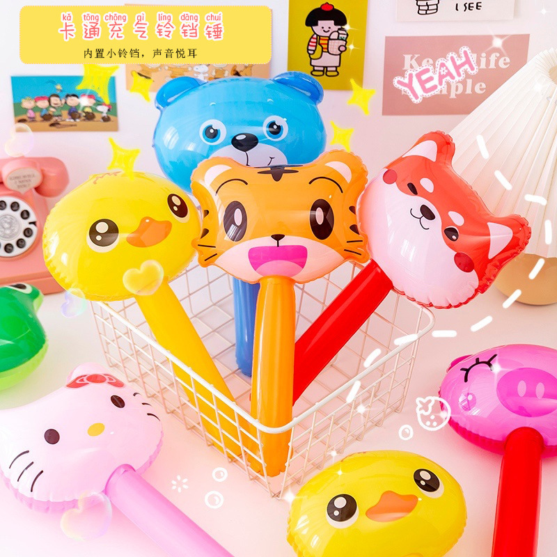 만화 풍선 망치 혼합