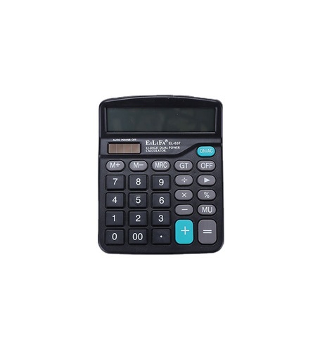 837 solar calculator 12-digit display financial accounting special computer large screen dual power supply for office use