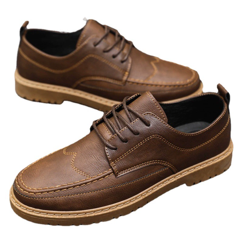 Мужские туфли больших размеров, новые, деловые, повседневные, кожаные, модные, летние, дышащие, черные, рабочие.