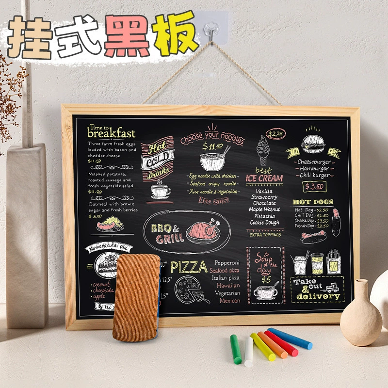 Настенная доска для меню в кафе или ресторане, деревянная рамка, декоративная доска для заметок, вывеска для прилавка
