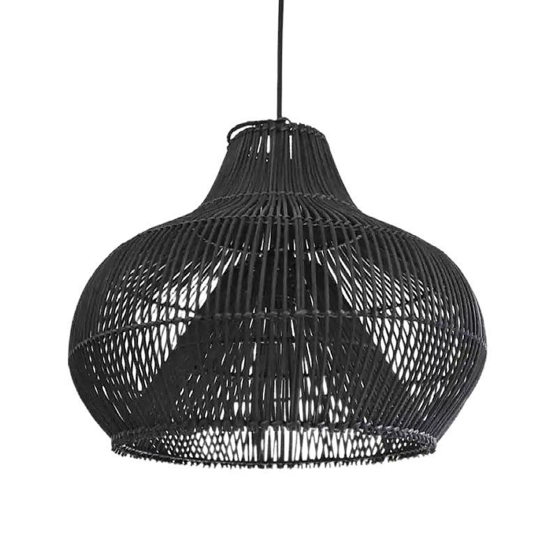 Ovejas de madera del Sudeste de Asia B & B Hotel lámpara de ratán Nordic hecho a mano de ratán dormitorio bar iluminación cafetería lámpara