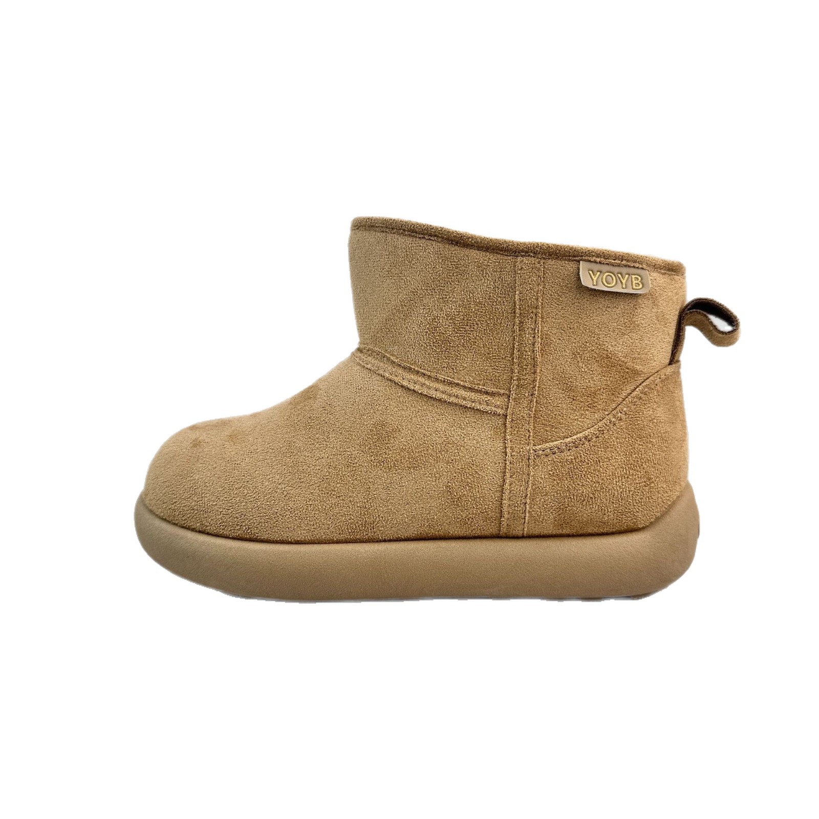 Longwave sólido simple botas de nieve de mujer de terciopelo grueso calentamiento medio zapatos cómodos de suela gruesa image 6