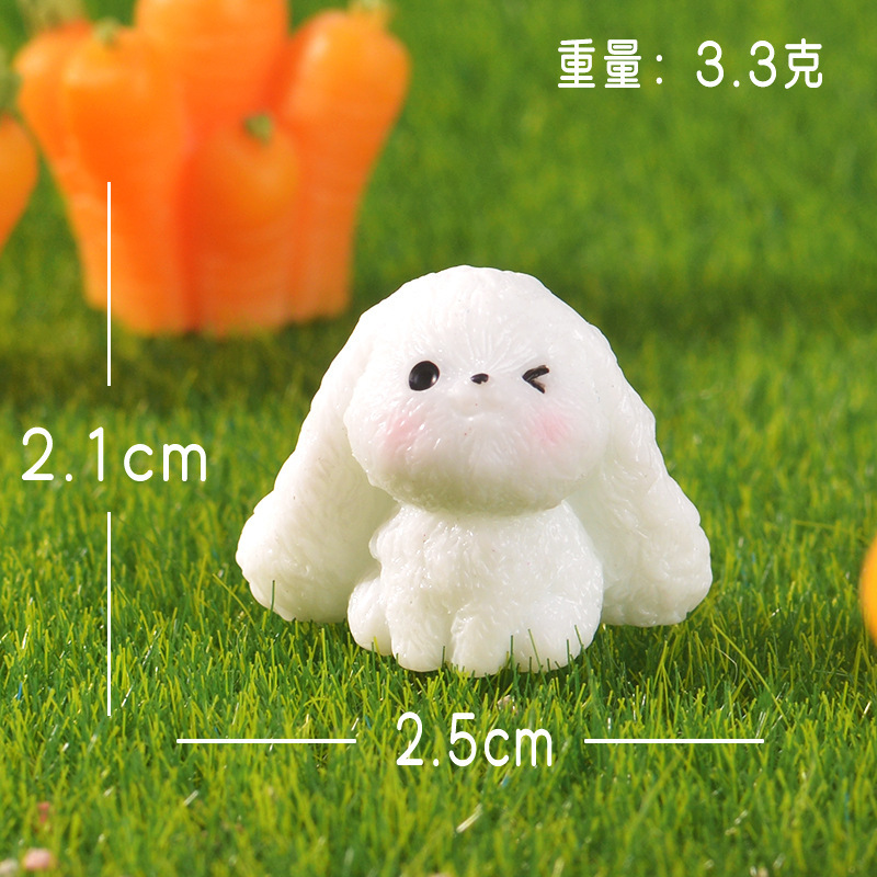 新しいマイクロ風景シミュレーションかわいい走っているウサギ diy 手作りかわいい装飾品ガーデニング造園樹脂アクセサリー|undefined