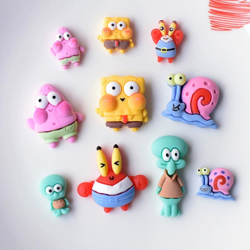 Плоть Cartoon sponge детские аксессуары, ручка, чехол для телефона, бантик для волос, кремовая обувь
