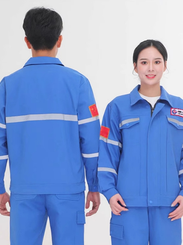 Trajes de trabajo de algodón para hombres, trajes de soldadura de algodón gruesos, ropa de protección laboral de taller de fábrica de petróleo marino resistente al desgaste y a prueba de quemaduras