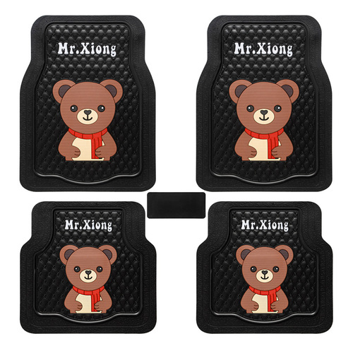 Universal Peel-and-Stick Rubber Car Mat for Cars, Cartoon Patterned, Sliding Resistant, Durable, and Cuttable