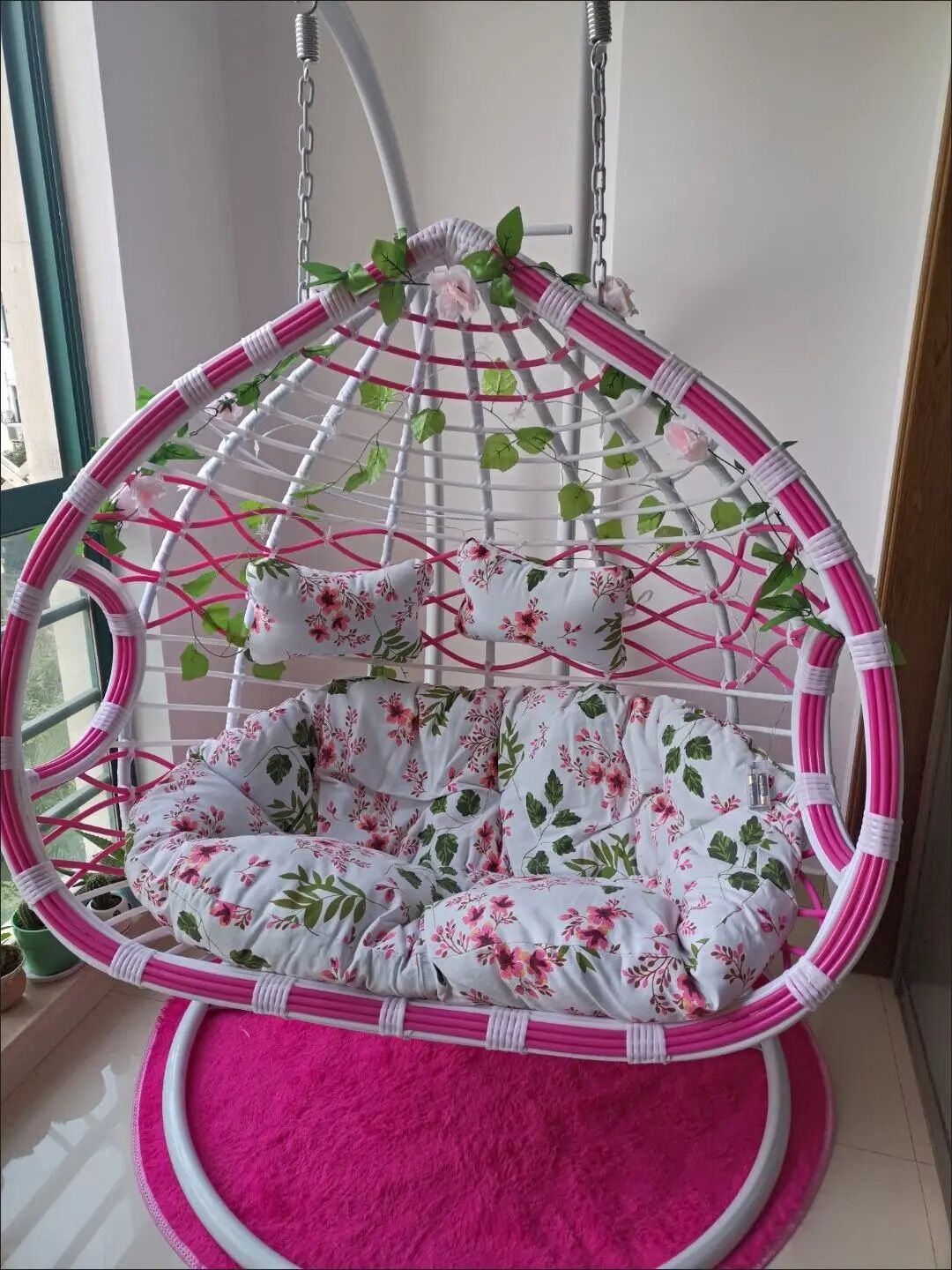 로즈 레드 + 화이트 더블 로드 두꺼운 가지