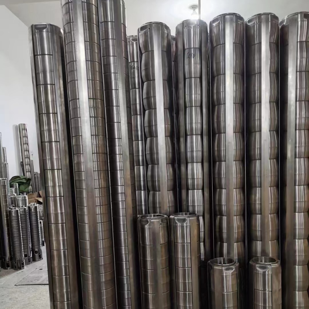 Bomba de pozo profundo de acero inoxidable de alta eficiencia de gran caudal, acero inoxidable resistente a la corrosión, adecuada para la minería de pozos de aguas profundas