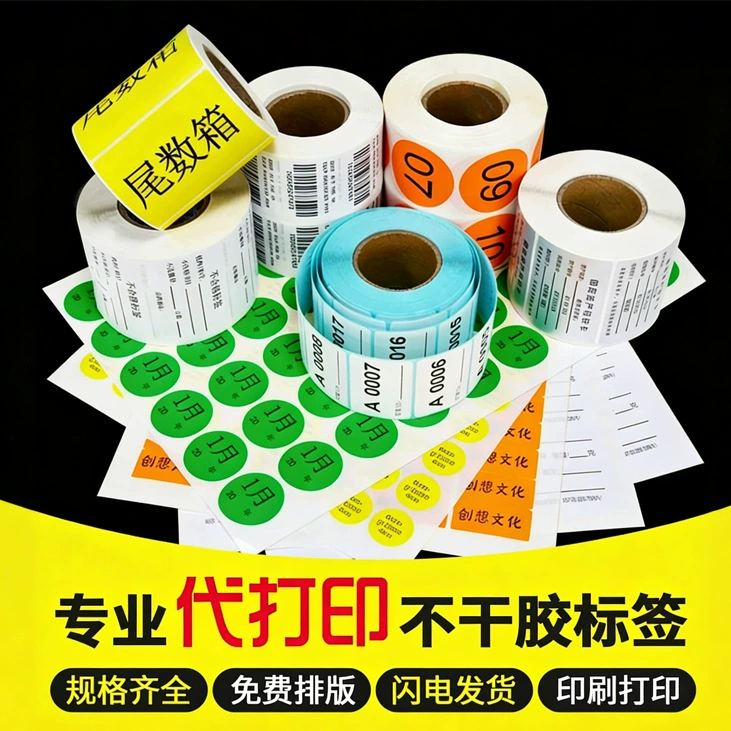 Печать самоклеящихся этикеток со штрих-кодом, термоэтикеток, матовой и глянцевой бумаги формата А4, синтетической бумаги с серебряным покрытием.