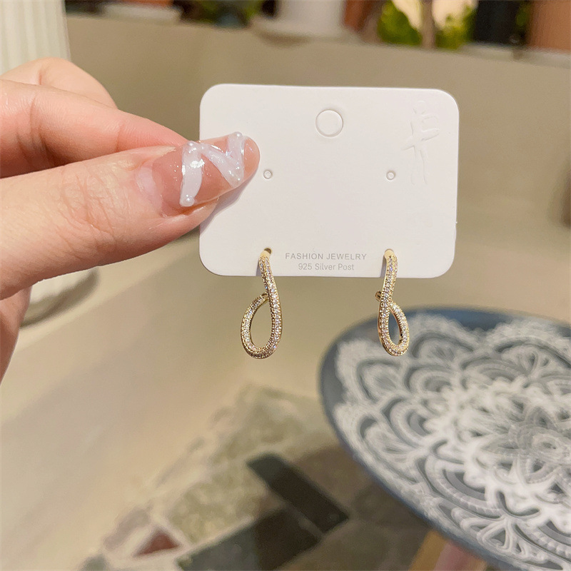 Fashionable trend geometric small cute sophisticated earrings with…
