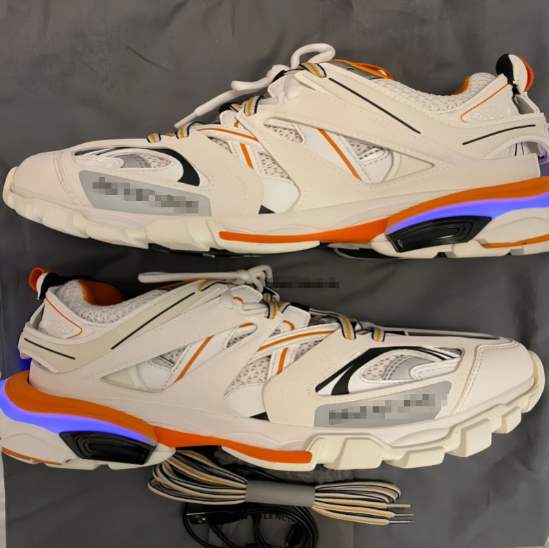 European Version Original Paris 3Rd Generation Track3.0 Led Lighted Couple's Sports Casual Retro Height-Increasing Dad Shoes