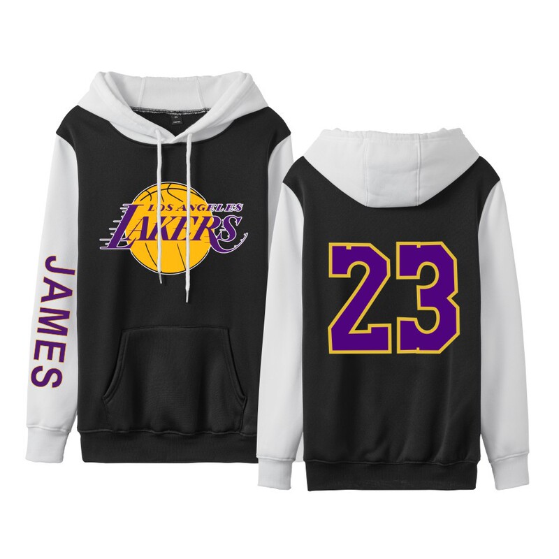 LAKERS basketball commemorative JAMES 23 fans hooded sweater cross-border wholesale