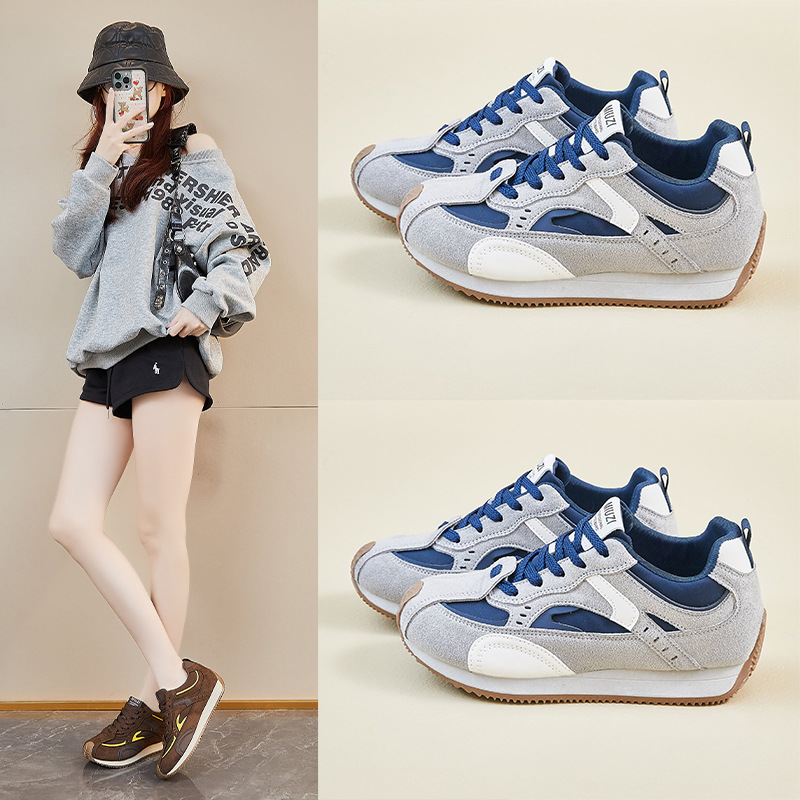 Zapatillas Forrest Gump de Plataforma para Mujer FSCL-605 de PU y Caucho Con Elevación para Uso Diario