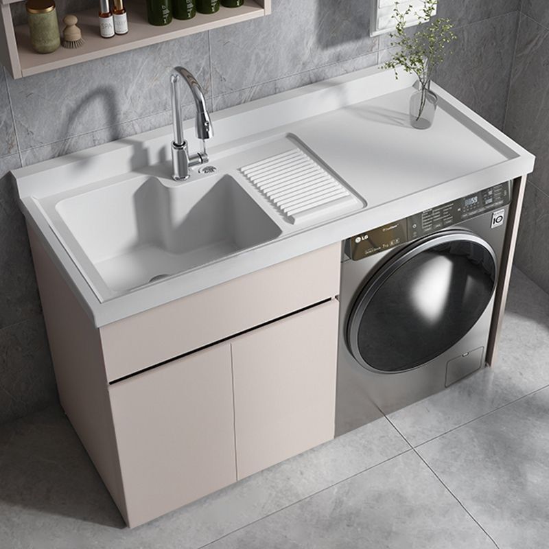 Balcony Cabinet Laundry Cabinet Integrated Basin Balcony Drum Washing Machine Washboard Combination Bathroom Cabinet Companion Laundry Cabinet