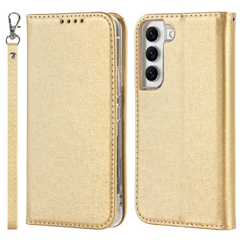 Suitable for Sony Xperia 10IV magnetic leather case Samsung S23 silk pattern card wallet lanyard protective case