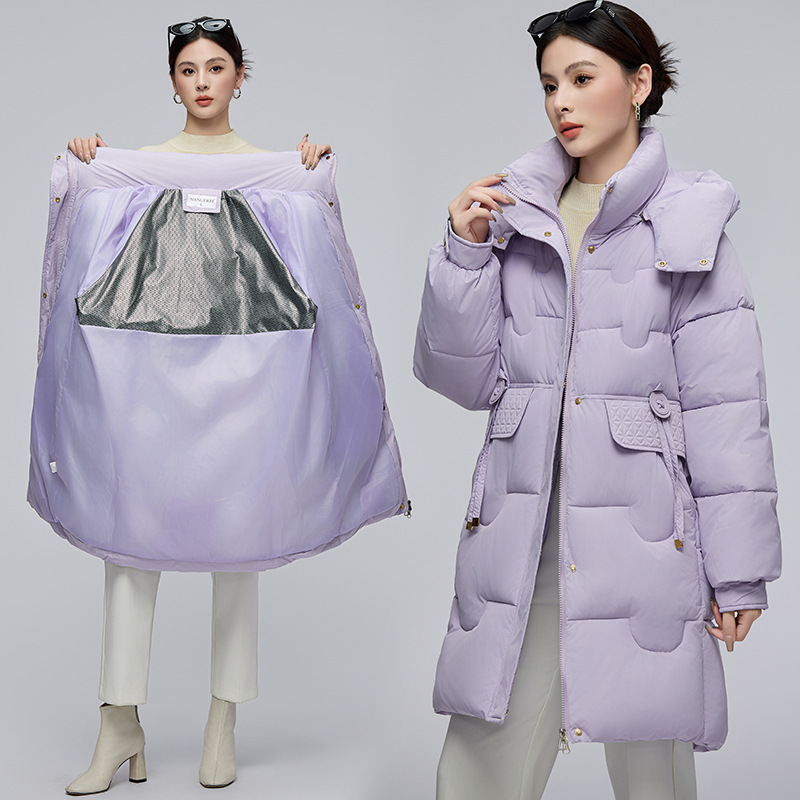 2025 nueva mujer ropa de algodón calentada de moda de invierno de moda suelta delgada chaqueta de algodón al por mayor de la moda image 2