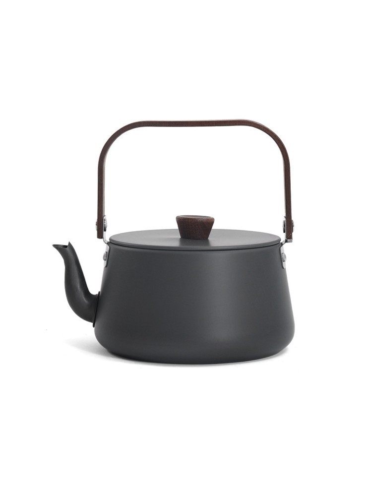 屋外アルミ合金木柄ティーポットキャンプ湯沸かし器湯沸かし器キャンプピクニックポットポータブルコーヒーポット