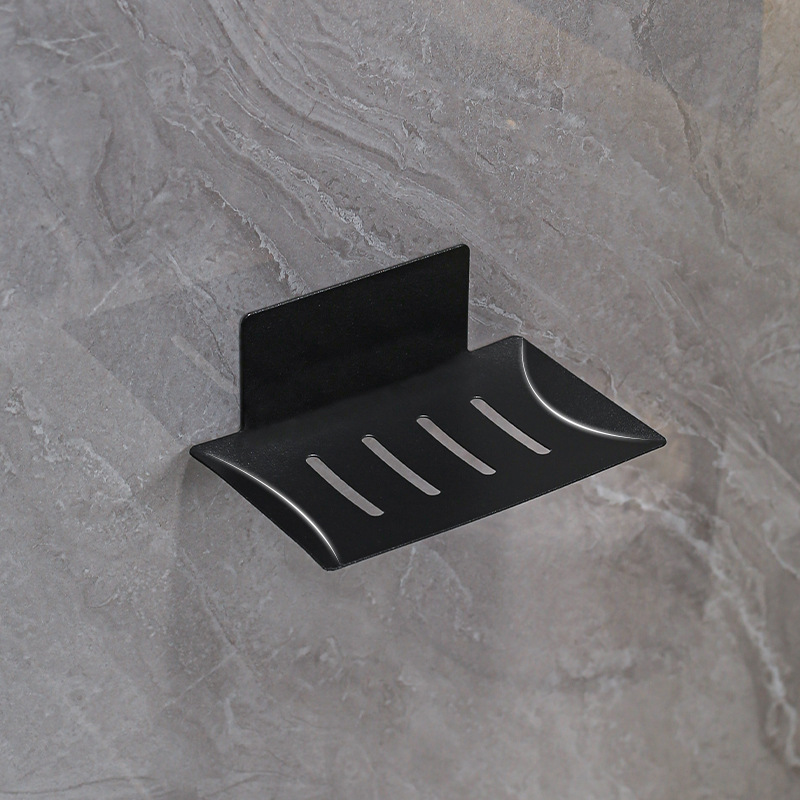 Caja de jabón transfronteriza de Amazon sin perforar plato de jabón de drenaje montado en la pared baño caja de almacenamiento de jabón doméstico