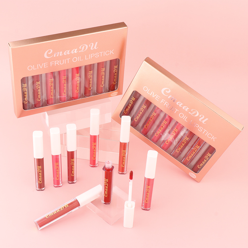Check it out! Link Disclaimer - Exclusive for Foreign trade :CmaaDu 8-tube Olive Cream Lip Gloss undefined