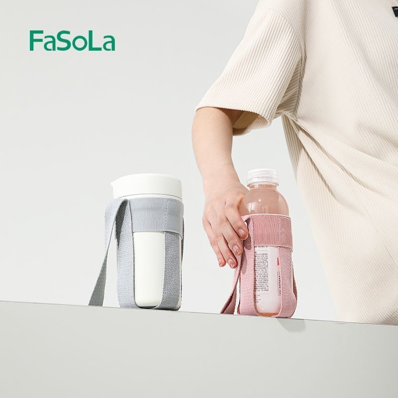 FaSoLa携帯用飲料瓶のストラップは、水筒の保温カップのカバーを斜めに掛けて子供用カップのストラップを背負うことができます。|undefined