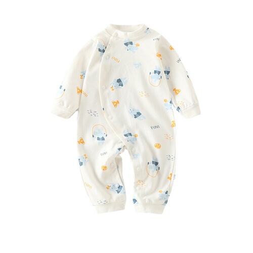 Baby clothes, spring and autumn pure cotton long-sleeved rompers, newborn autumn clothes, toddler pajamas, male and female baby onesies