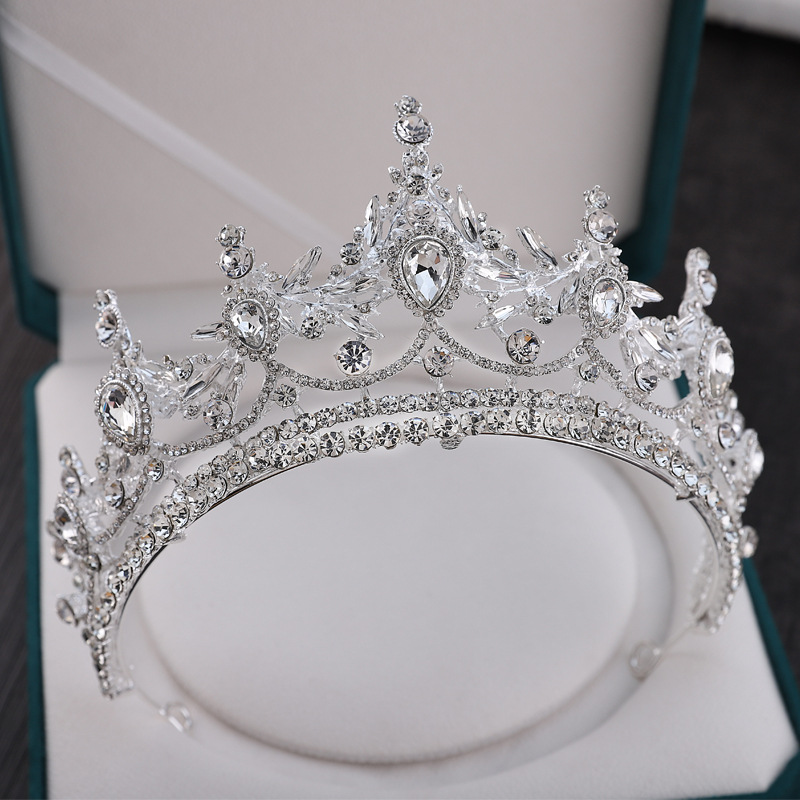 Wedding Occasion Alloy Material Glam Crown Alloy Inlay Rhinestones Crown